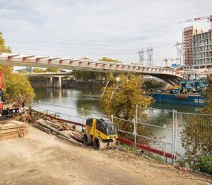 Un nouveau trait d’union sur la Seine, vu du ciel