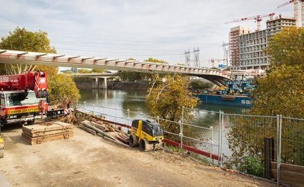 Un nouveau trait d’union sur la Seine, vu du ciel